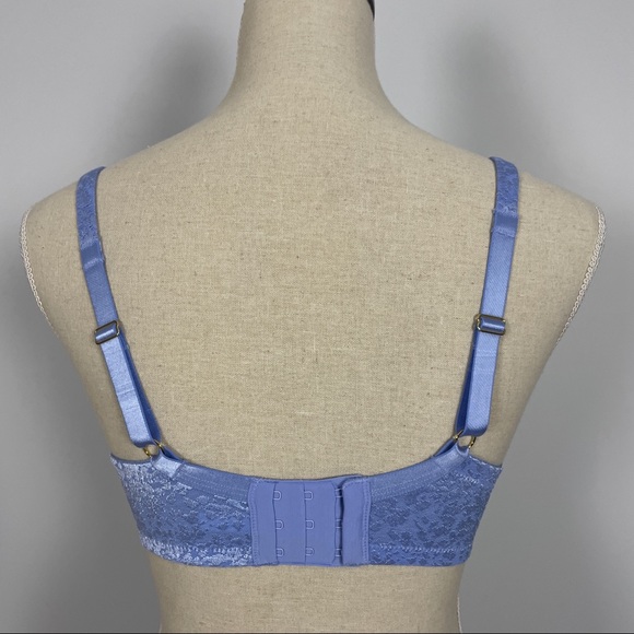Le Mystere Safari Bra Whisper Blue Size 34 DD/E NWT Underwire Plunge - Picture 2 of 12